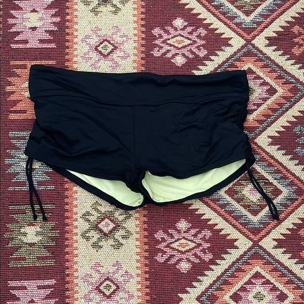 NWOT Black Swim Shorts with Drawstring
